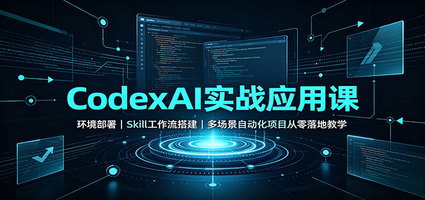CodexAI实战应用课：环境部署Skill工作流搭建，多场景自动化项目从零落地教学-智点网