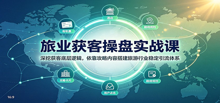 旅业获客操盘实战课：深挖获客底层逻辑，依靠攻略内容搭建旅游行业稳定引流体系-智点网