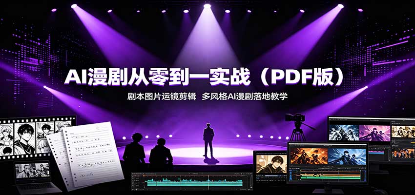 AI漫剧从零到一实战(PDF版)：剧本图片运镜剪辑，多风格AI漫剧落地教学-智点网