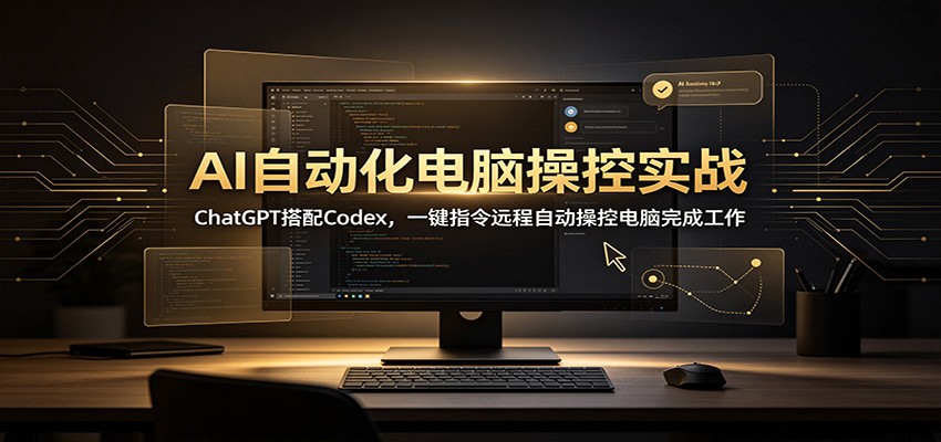 AI自动化电脑操控实战：ChatGPT搭配Codex，一键指令远程自动操控电脑完成工作-智点网