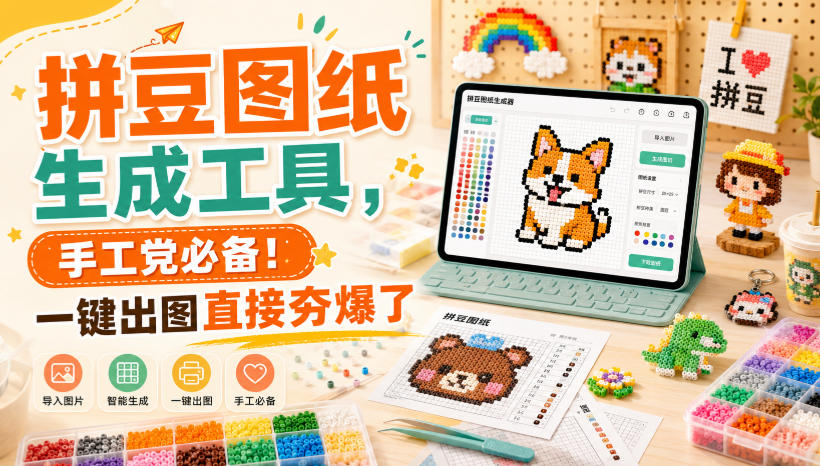 拼豆图纸生成工具，手工党必备！一键出图直接夯爆了-智点网