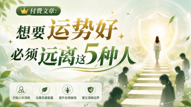 付费文章：想要运势好，必须远离这5种人-智点网