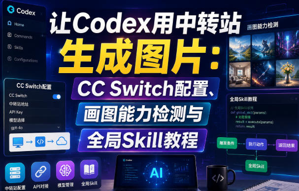 让Codex用中转站生成图片：CC Switch配置、画图能力检测与全局Skill教程-智点网