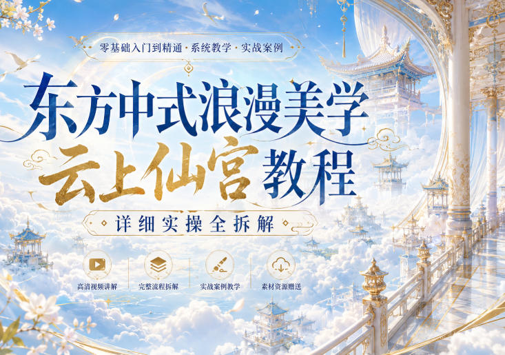 东方中式浪漫美学云上仙宫教程，详细实操全拆解-智点网