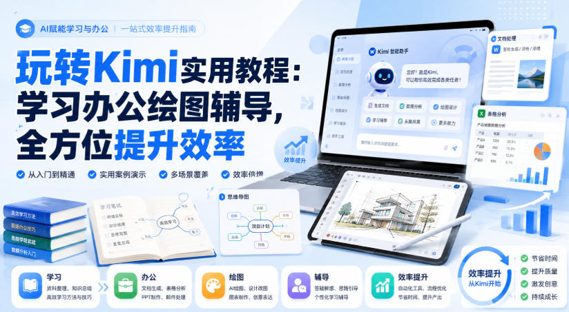 玩转Kimi实用教程：学习办公绘图辅导，全方位提升效率-智点网