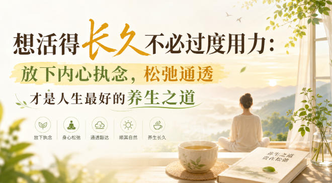付费文章：想活得长久不必过度用力：放下内心执念，松弛通透才是人生最好的养生之道-智点网