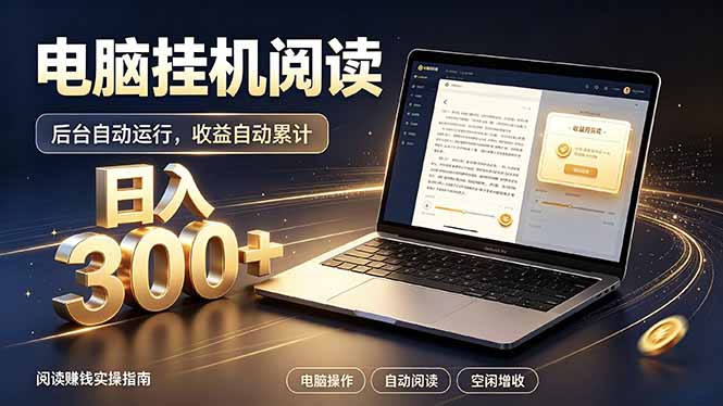 看小说也有收益？自动化流程，轻松日入300+-智点网