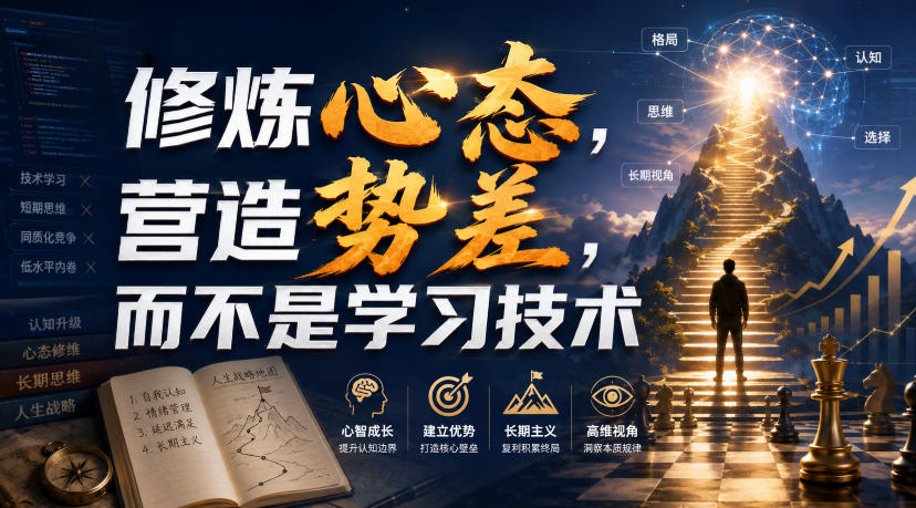 付费文章：修炼心态，营造势差，而不是学习技术-智点网