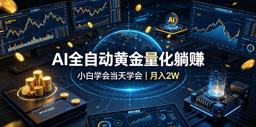 AI全自动黄金量化躺賺：小白学会当天学会，月入2W！【揭秘】-智点网