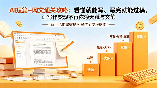 AI短篇+网文通关攻略-更新：看懂就能写、写完就能过稿，让写作变现不再依赖天赋与文笔-智点网