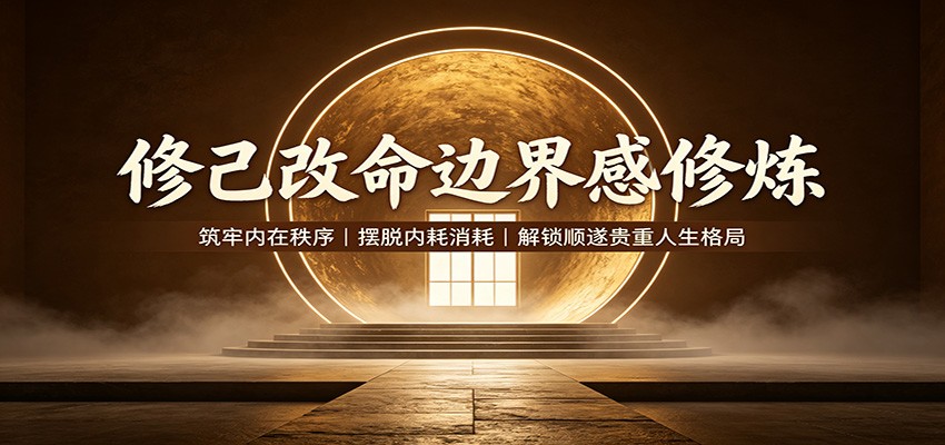 修己改命边界感修炼：筑牢内在秩序，摆脱内耗消耗，解锁顺遂贵重人生格局-智点网
