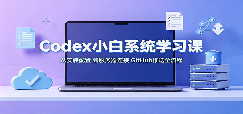 Codex小白系统学习课：小从安装配置，到服务器连接、GitHub推送全流程-智点网