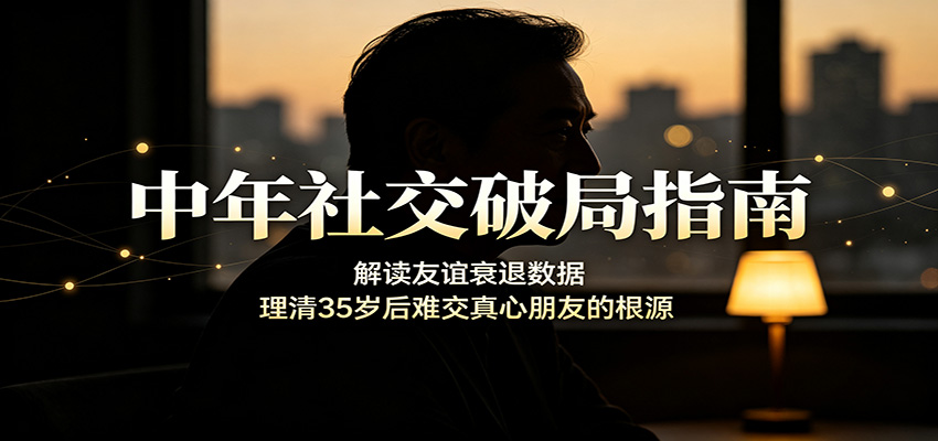 中年社交破局指南：解读友谊衰退数据，理清35岁后难交真心朋友的根源-智点网