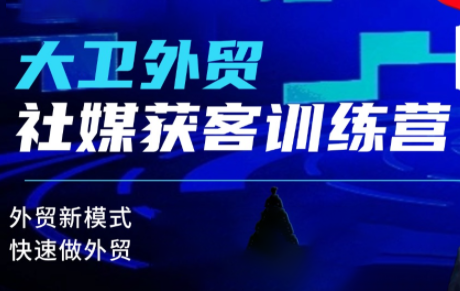 大卫老师·外贸社媒获客独家训练营(更新8月)-智点网