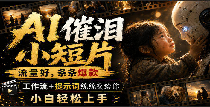 AI催泪小短片，流量好，条条爆款，工作流+提示词统统交给你，小白轻松上手-智点网