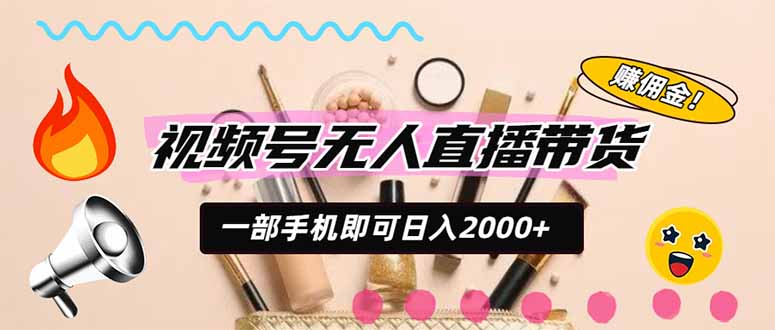 视频号带货，一天2000+，一部手机即可开展的完美副业，无需投资-智点网