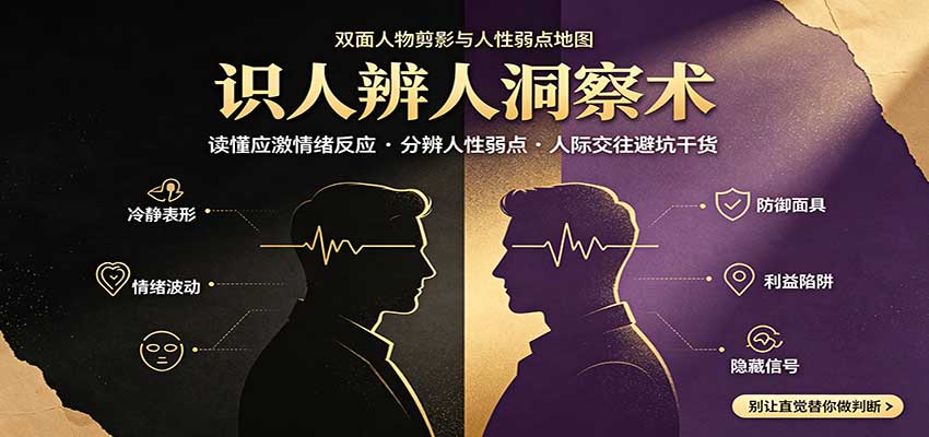 识人辨人终极心法：读懂应激情绪反应，分辨人性弱点，人际交往避坑干货-智点网