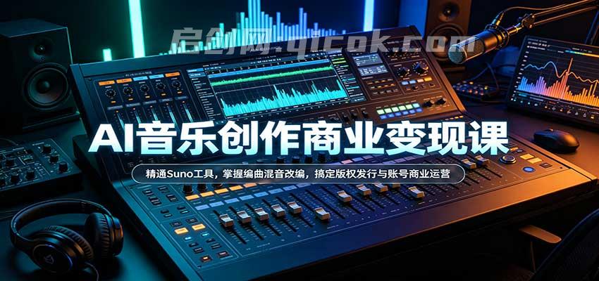 AI音乐创作商业变现课：精通Suno工具，掌握编曲混音改编，搞定版权发行与账号商业运营-智点网