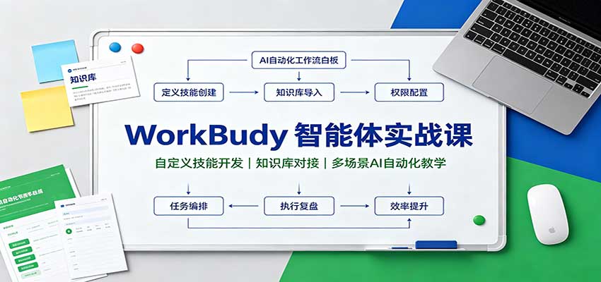 WorkBuddy智能体实战课：自定义技能开发，知识库对接，多场景AI自动化教学-智点网