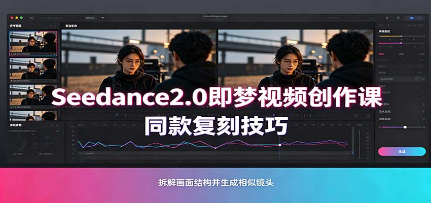Seedance2.0即梦视频创作课：剧本式视频制作，同款复刻技巧，多行业案例落地教学-智点网