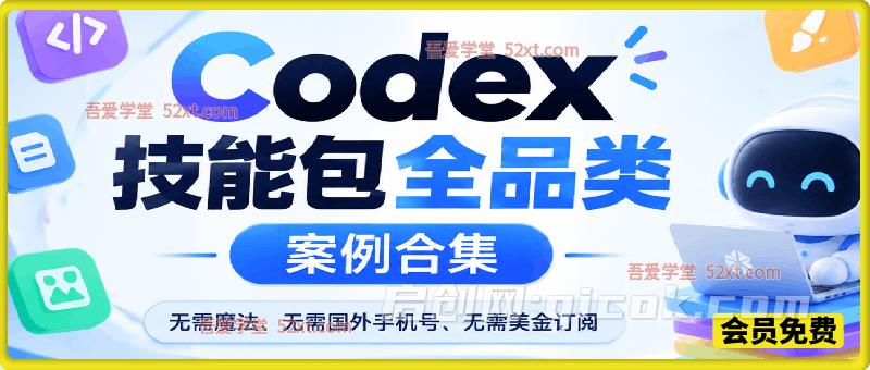 Codex技能包全品类案例合集，无需魔法、无需国外手机号、无需美金订阅-智点网