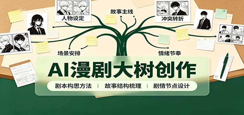 AI漫剧大树创作：剧本构思课程讲解，软件插件配置，配套工具资料完整梳理-智点网