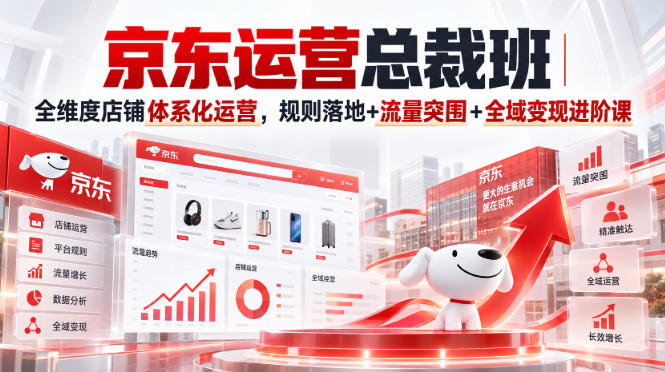 京东运营总裁班｜全维度店铺体系化运营，规则落地+流量突围+全域变现进阶课-智点网
