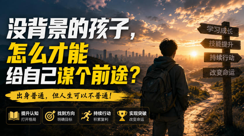 付费文章：没背景的孩子，怎么才能给自己谋个前途？-智点网