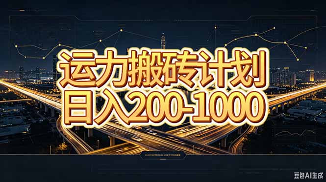 运力搬砖，风口项目。当日收益稳定200-1000。 每天仅需一小时，新人轻松上手。-智点网