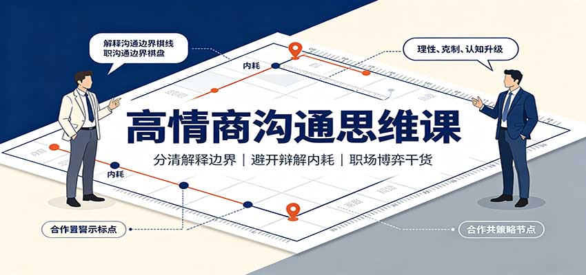 高情商沟通思维课：分清解释边界，避开辩解内耗，职场博弈干货-智点网