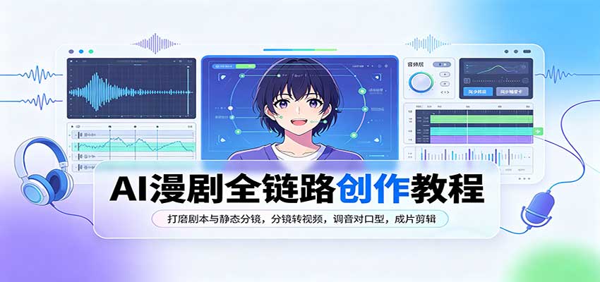 AI漫剧全链路创作教程：打磨剧本与静态分镜，分镜转视频，调音对口型，成片剪辑-智点网