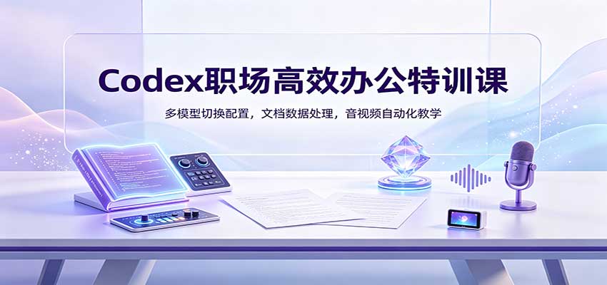 Codex职场高效办公特训课：多模型切换配置，文档数据处理，音视频自动化教学-智点网