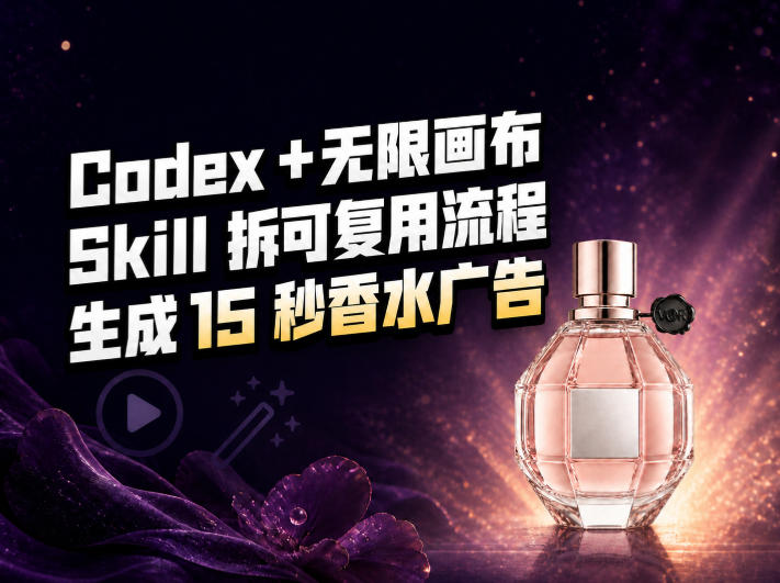 我把Amazon香水视频拆成Codex Skill：无限画布负责最后15秒-智点网