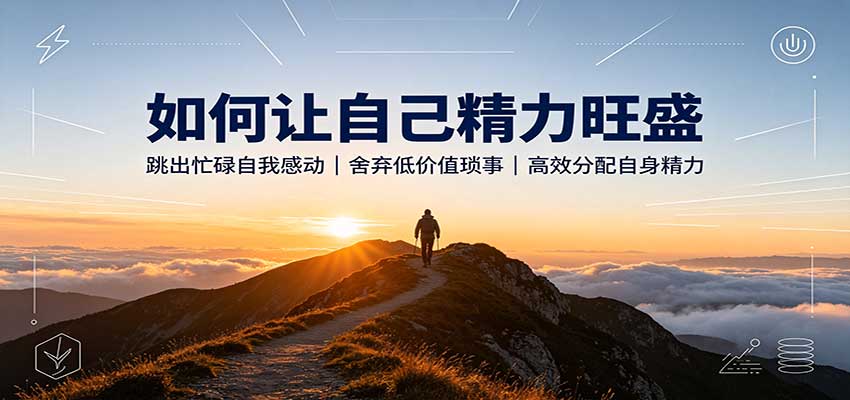 如何让自己精力旺盛：跳出忙碌自我感动，舍弃低价值琐事，高效分配自身精力-智点网