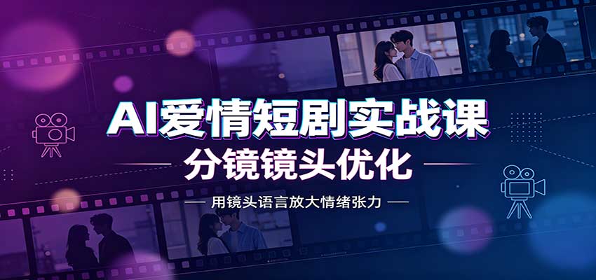 AI爱情短剧实战课：故事剧本创作，分镜镜头优化，智能体提示词-智点网