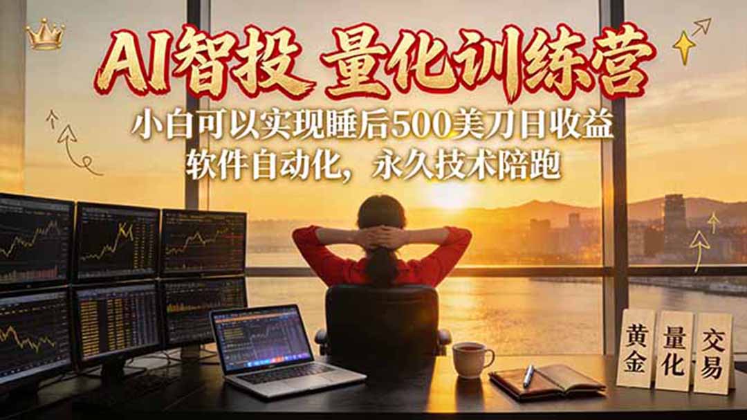AI智投EA量化训练营【第三期】，多策略智投+防爆技术+趋势分析 ，轻松上手，矩阵放大，长期稳定。-智点网