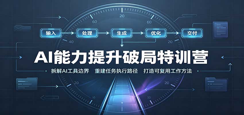 AI能力提升破局特训营：掌握AI交互逻辑，内容创作，搭建工作流-智点网
