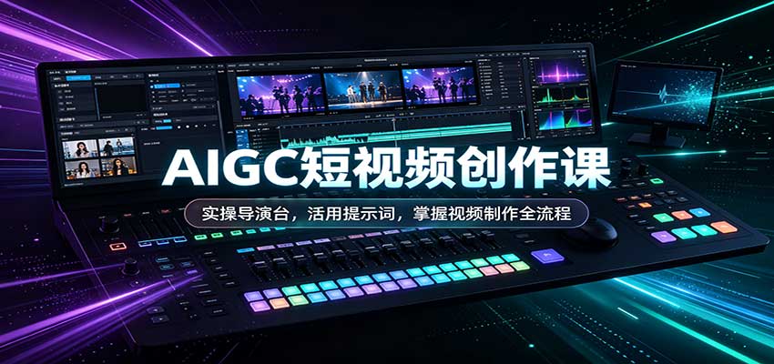 AIGC短视频创作课：实操导演台，活用提示词，掌握视频制作全流程-智点网