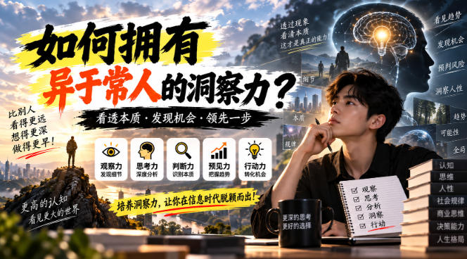 某公众号付费文章：如何拥有异于常人的洞察力？-智点网