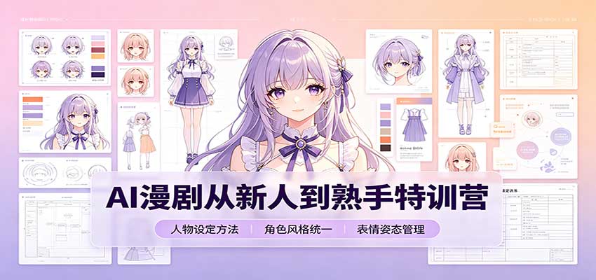 AI漫剧从新人到熟手特训营：剧本分镜创作，提示词模板，人物设定与工具资源-智点网