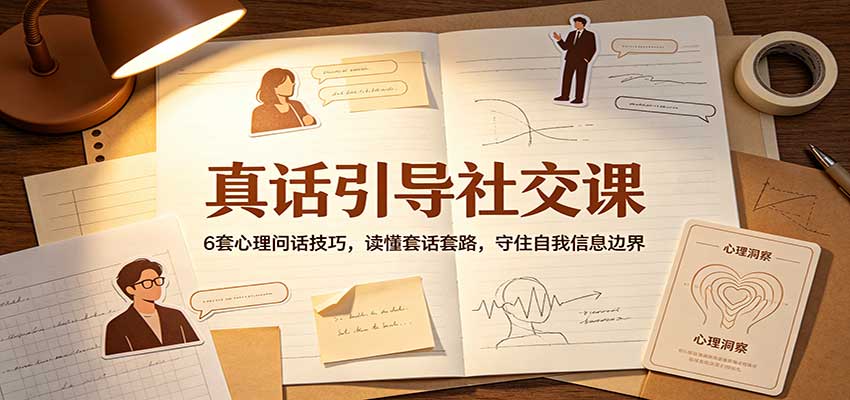 真话引导社交课：6套心理问话技巧，读懂套话套路，守住自我信息边界-智点网