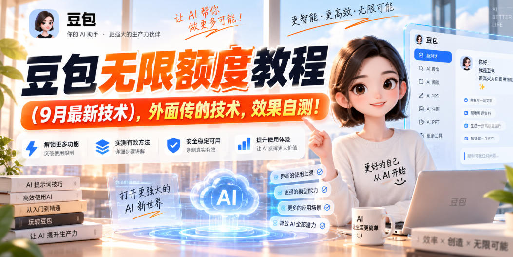 豆包无限额度教程(9月最新技术)，外面传的技术，效果自测！-智点网