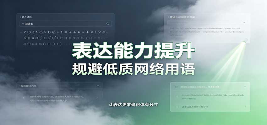 表达能力提升：语言塑造思想逻辑，规避低质网络用语，强化心智感知-智点网