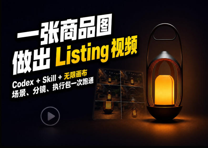 Codex+无限画布，把一张商品图变成可执行的Amazon Listing视频-智点网