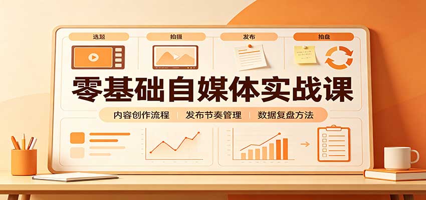 零基础自媒体实战课：赛道人设冷启动，内容创作复盘，公私域商业闭环-智点网