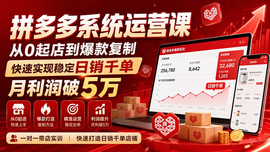 拼多多系统运营课-无水印(更新9月-智点网