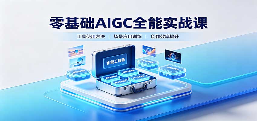 零基础AIGC全能实战课：覆盖绘画、影音、PPT、小说多场景AI创作-智点网