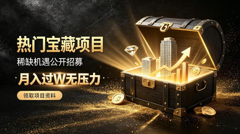 稀缺宝藏项目公开招募，低风险入局解锁月入过1W+机会【揭秘】-智点网