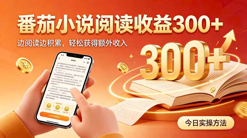 全自动番茄挂机玩法，日入300+边阅读边积累，轻松获得额外收入-智点网