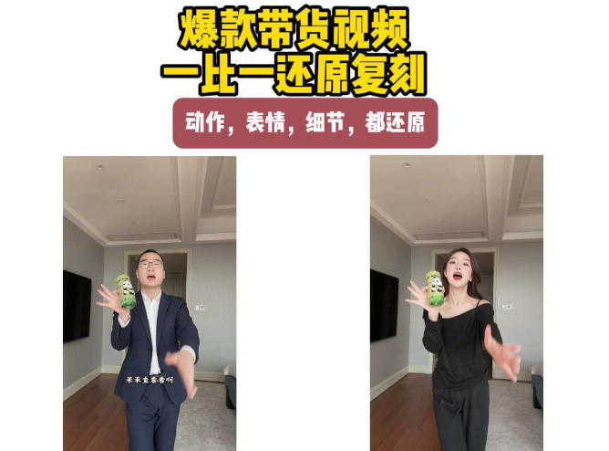 AI带货视频复刻，一比一还原加二创，动作，表情，细节，都还原，新手也能直接套用-智点网